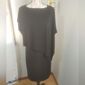 Vintage Joseph Ribkoff Black Two-piece Stretchy Cocktail Dress Size 10